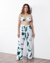 Women Tie & Dye Sleeveless Beachwear Set